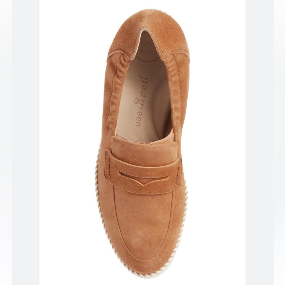 PAUL GREEN Sally Penny Loafer in Sisal Suede leather Slip on sizs UK 6.5 US 9